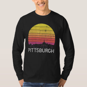 Camiseta Retro Pennsylvania Pittsburgh Silhueta Urbana Vint
