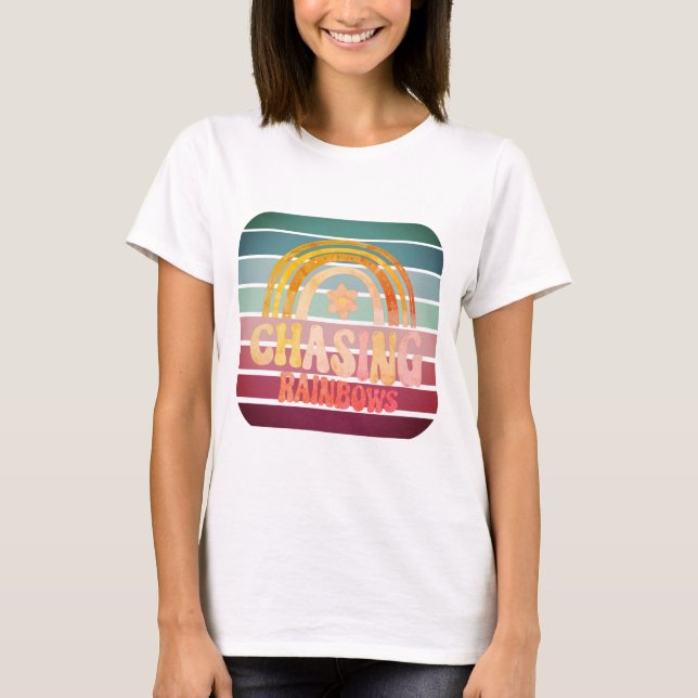 Camiseta Retro Percorrendo O Rainbows (Frente)