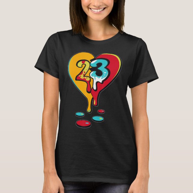Camiseta Retro Perdedor 23 Derrubando Coração Correspondent (Frente)