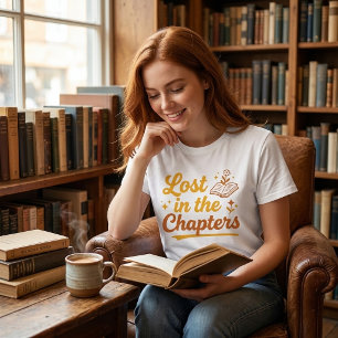 Camiseta Retrô Perdido nos Capítulos Amante de Livros