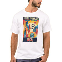 Camiseta Retro Personalizada de Fã de Futebol Verã