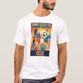 Camiseta Retro Personalizada de Fã de Futebol Verã