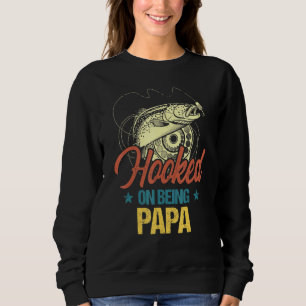 Camiseta Retro Pesca Viciada Em Ser Papa Para Homens