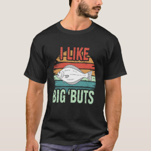 Camiseta Retrô Piada Divertida de Peixe Halibut Pesca ao Ar