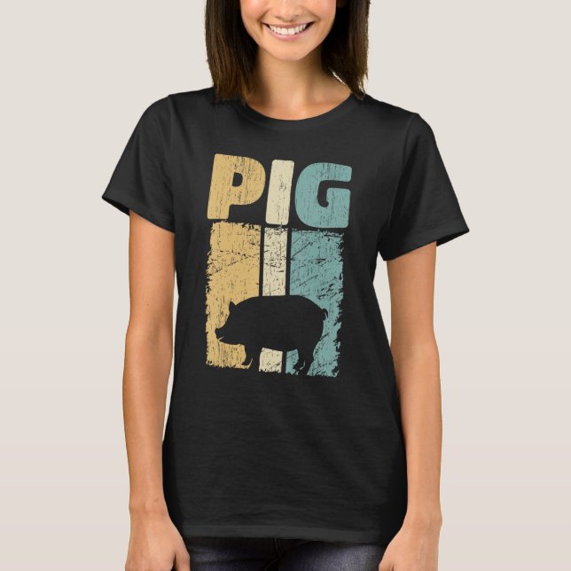 Camiseta Retro Pig Lover, Cute Farmer, Farming For Men Wome (Frente)