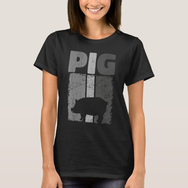 Camiseta Retro Pig Lover, Cute Farmer, Farming For Men Wome (Frente)