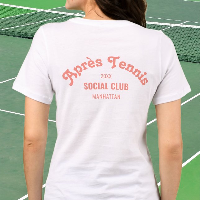 Camiseta Retro Pink Après Tennis Social Club Custom White (Criador carregado)