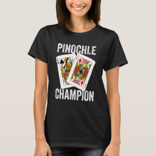 Camiseta Retro Pinochle Champion Jogo Jogador de Placa Corr