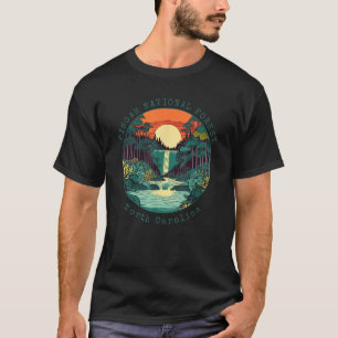 Camiseta Retro Pisgah National Forest Waterfall Norte Carol