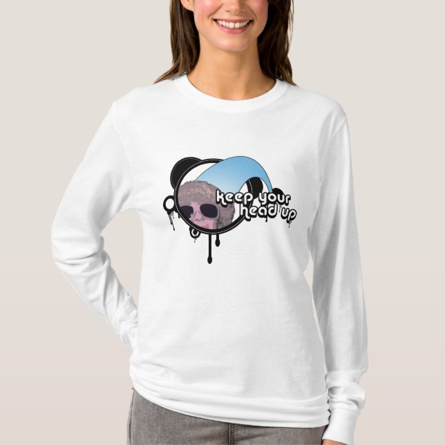 Camiseta retro pj: mantenha a cabeça erguida (Frente)