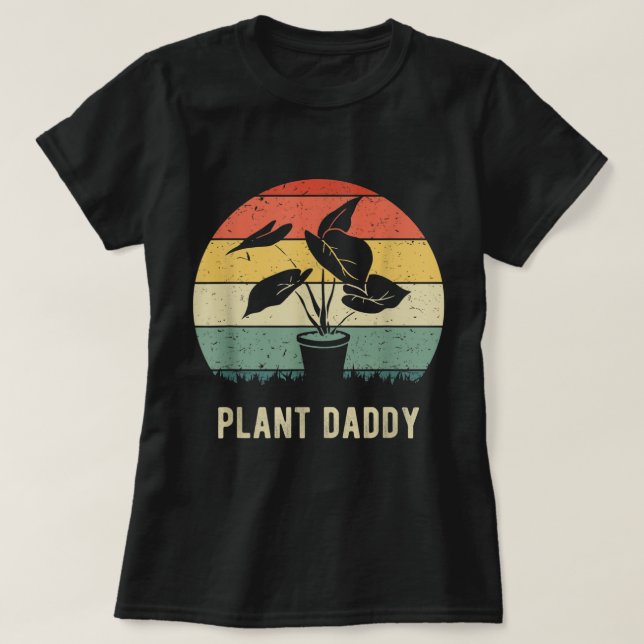 Camiseta Retro Plant Daddy | Funny Gardener Gift (Frente do Design)