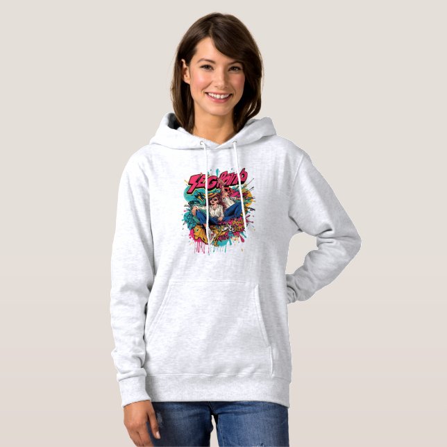 Camiseta Retro Pop Art – Estilo Juventude Vibrante (Frente Completa)
