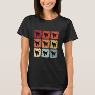 Camiseta Retro Pop Art Siamês Cat Pet Idea