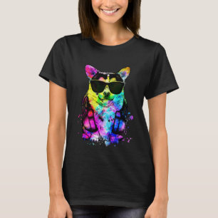 Camiseta Retro Pop Triz, Retrato de Cachorro Cor com Cabeça