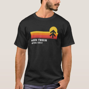 Camiseta Retro Pôr do Sol Floresta Nacional Mark Twain Roll