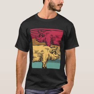Camiseta Retro porco
