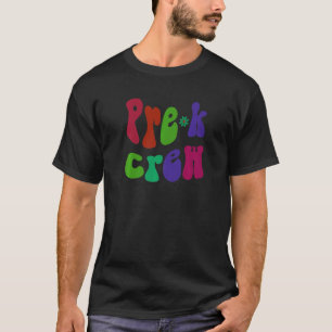 Camiseta Retro Pré-K Tripulação Alô, Prek, Rosa