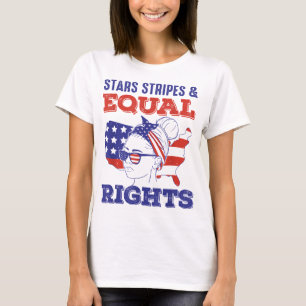 Camiseta Retro Pro Choice Estrelas Feministas Strips Iguais