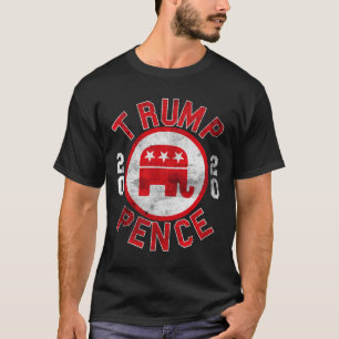 Camiseta Retro Pro-trump Pence Republicano Elefante Faça Li