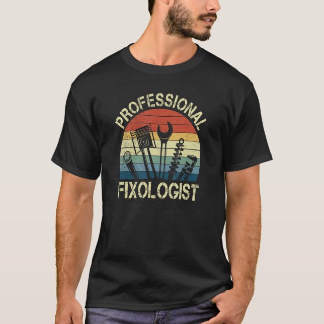Camiseta Retro Professional Fixologist Tools Repairman Mech (Frente)