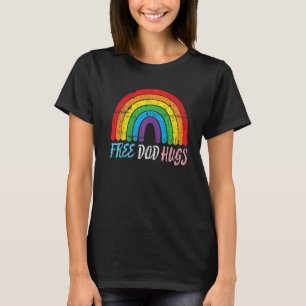 Camiseta Retro Proud Pai Lgbt Ally Mens Abraços De Pai Livr