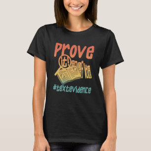 Camiseta Retro Prove Evidência De Texto u2013 Vintage Profe