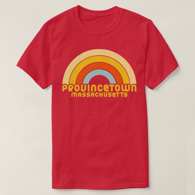 Camiseta Retro Provincetown Massachusetts (Frente do Design)