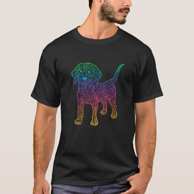 Camiseta Retro Psicodélico Cachorro Cachorro Cachorro Cacho (Frente)
