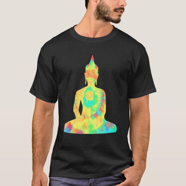 Camiseta Retro Psicodélico Hippie Buddha Dharma (Frente)