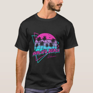 Camiseta Retro Punalu'U Beach Hawaii Beach Palm Tree Souven