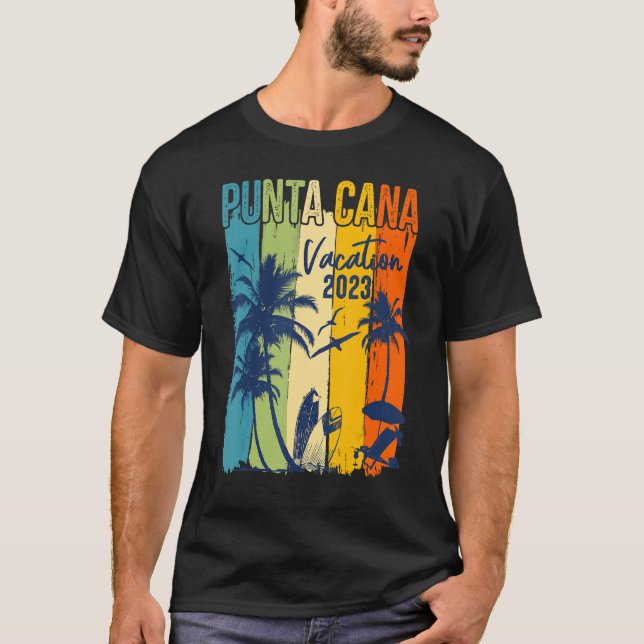 Camiseta Retro Punta Cana 2023 Férias Familiares Dominicana (Frente)