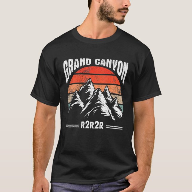 Camiseta Retro R2R Rim2Rim Grand Canyon National Park Vinta (Frente)