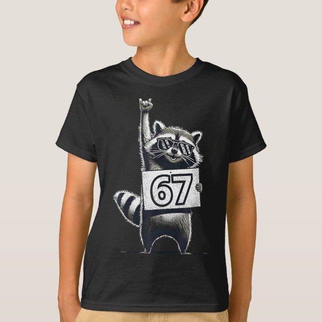Camiseta Retro Raccoon 67 Shirts Rock Music Men Kids Women  (Frente)