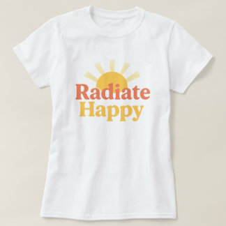 Camiseta Retro Radiate Happy Sunshine Typography