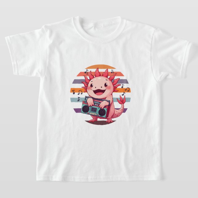 Camiseta Retro rádio Axolotl (Postura )