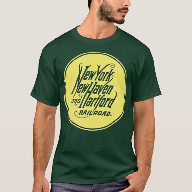 Camiseta Retro Railroad New York New Haven e Hartford (Frente)