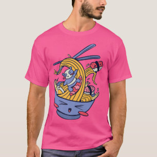 Camiseta Retro Ramen Surfing Panda - Otaku Anime Manga2768