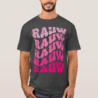 Camiseta Retro Rauw Primeiro Nome Personalizado Rauw Groovy
