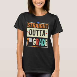 Camiseta Retro Recém Saído da 7ª Série  1º Dia de Aula