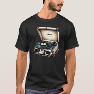 Camiseta Retro Record Player Vintage Music Tee