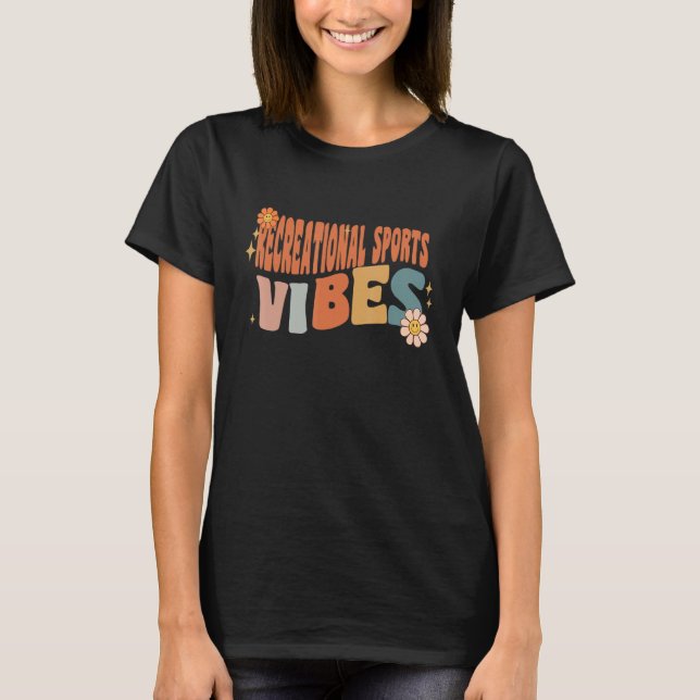 Camiseta Retro Recreational Sports Vibes Teacher Women Kids (Frente)