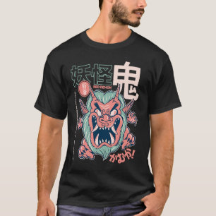 Camiseta Retro Red Oni Demon Kaiju