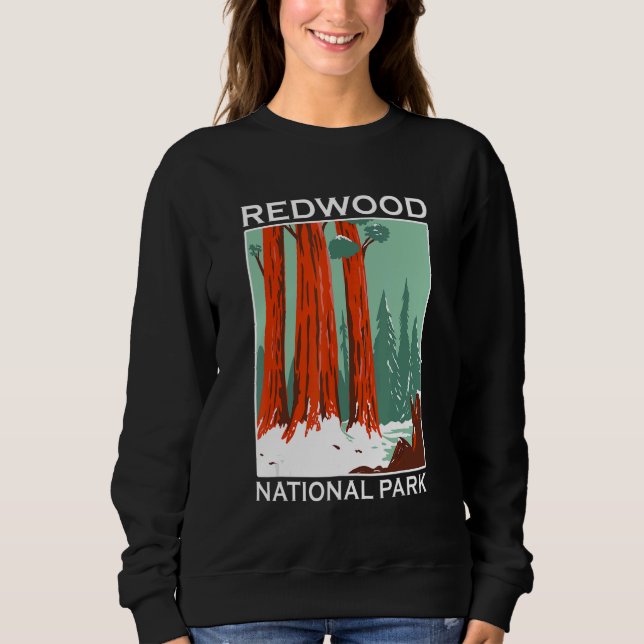 Camiseta Retro Redwood National Park Outdoor Camping Souven (Frente)