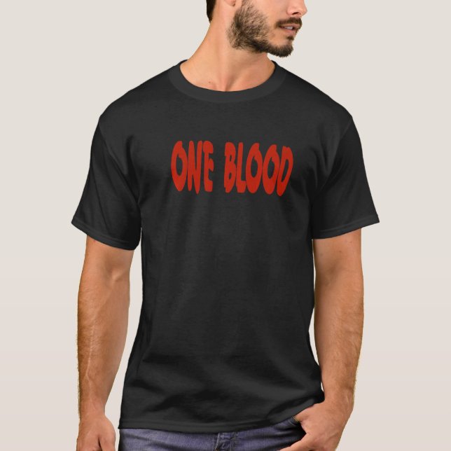 Camiseta Retro Reggage Music One Blood Jamaica Roots & Cult (Frente)
