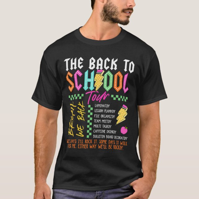 Camiseta Retro Relâmpago Abcd Volta às Aulas Tour Teac (Frente)