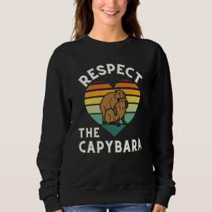 Camiseta Retro Respeite O Capivara Roedor Animal Piada Puxe