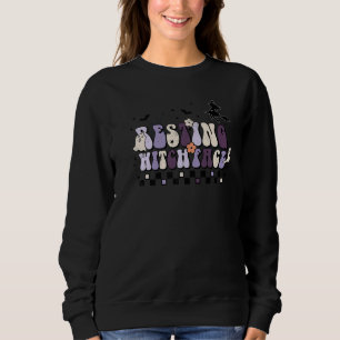 Camiseta Retro Resting Witch Face Bruxa Vibes Witchy Mulher
