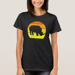 Camiseta Retro Rhino Vintage Rhino Silhouette Animal 60s 7