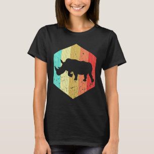 Camiseta Retro Rhino Vintage Rhino Silhouette Elephant Anim
