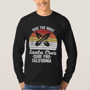 Camiseta Retro Ride Os Papais noeis De Ondas Cruz Surf Pro